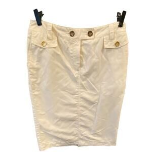 Gardeur White Pencil Skirt Women's Size 40 (medium / 8)